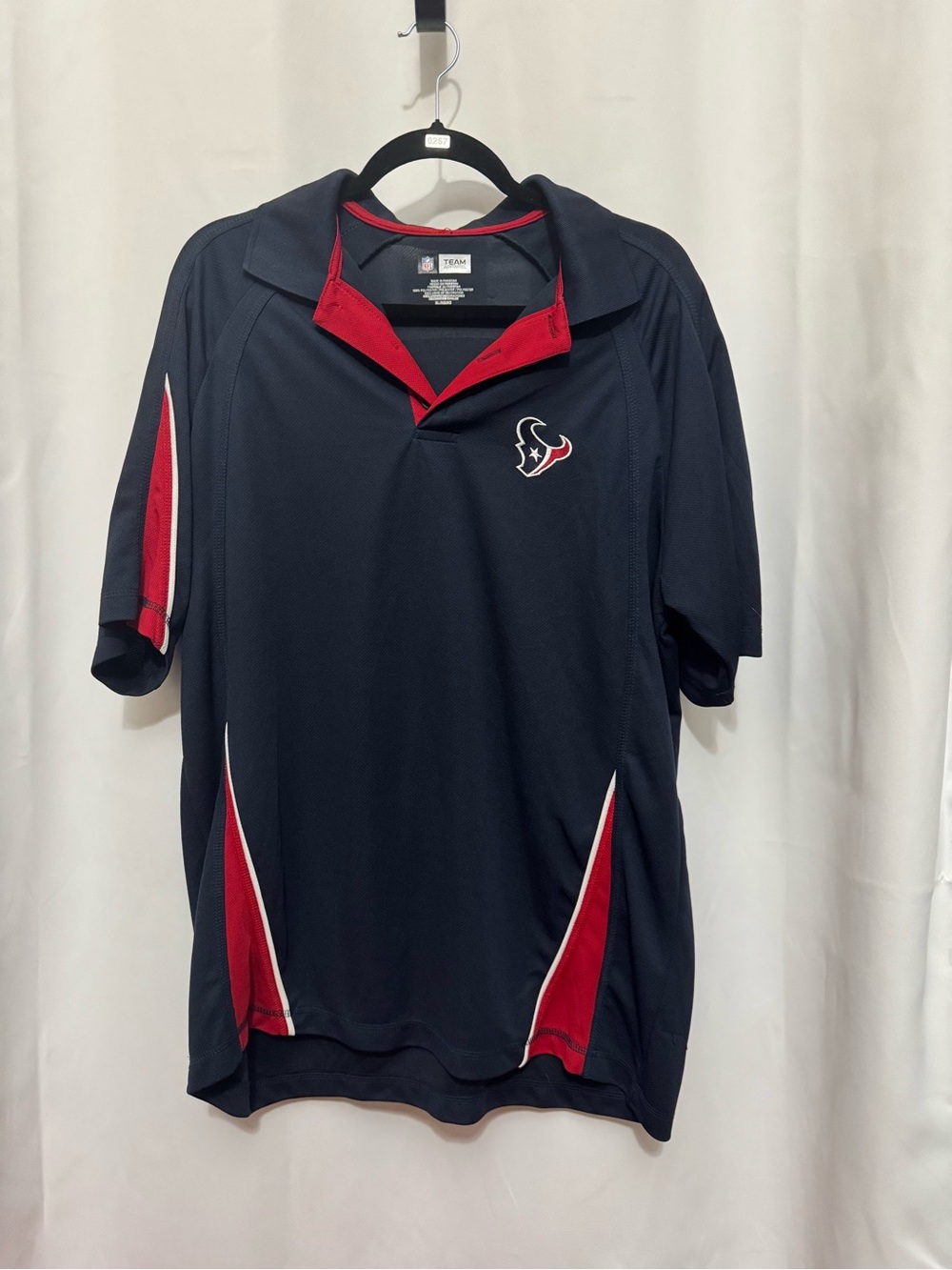 Team Apparel Navy and Red Men's Polo